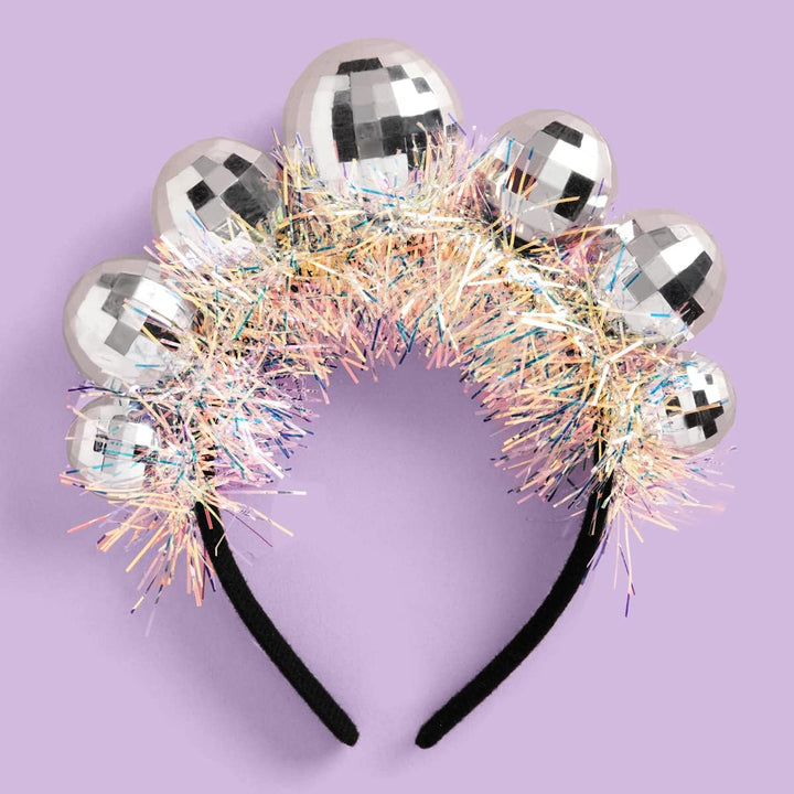 Disco Ball Headband Birthday Party + New Years Eve - Fits Adult + Child - Last Disco, Disco Bday Decor, NYE Hair Accessory