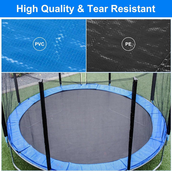 Trampoline Pad Replacement 12Ft 15Ft 0.6'' Thick Universal Trampoline Safety Padding Spring Cover Waterproof and Comfortable for Outdoor Indoor, No Hole for Pole