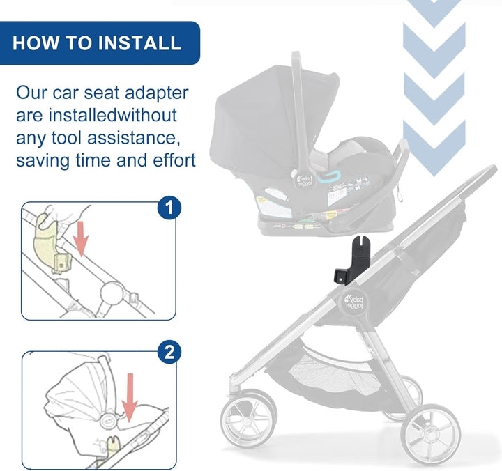 Car Seat Adapter for Stroller Compatible with Baby Jogger City Select, City Select 2, or City Select LUX Stroller Accessories Car Seat Adapter for Stroller (Black)