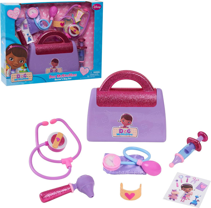 Disney Junior  Toy Hospital Doctor'S Bag Set, 7-Piece Dress up and Pretend Play Doctor Kit, Kids Toys for Ages 3 up by