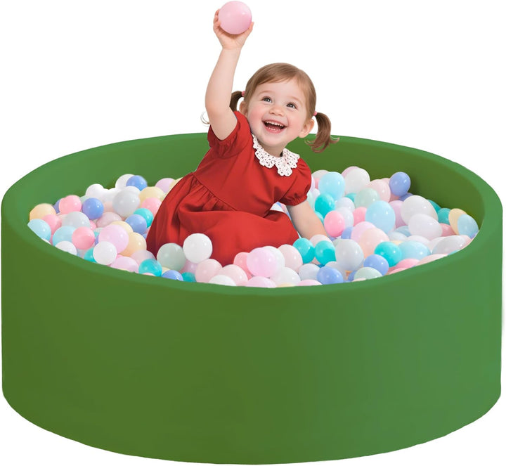 Ball Pit for Toddlers 35.43''X11.81 Baby Ball Pits Soft Memory Foam Ball Pit round Kids Ball Pit Indoor Game Kids Play Ball Pool Ideal Gift for Girls and Boys (Grey, NO Balls)