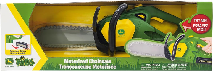 John Deere Power Tools Chainsaw Toy, Construction Tool with Lights and Sounds, Pretend Play Toy for Boys