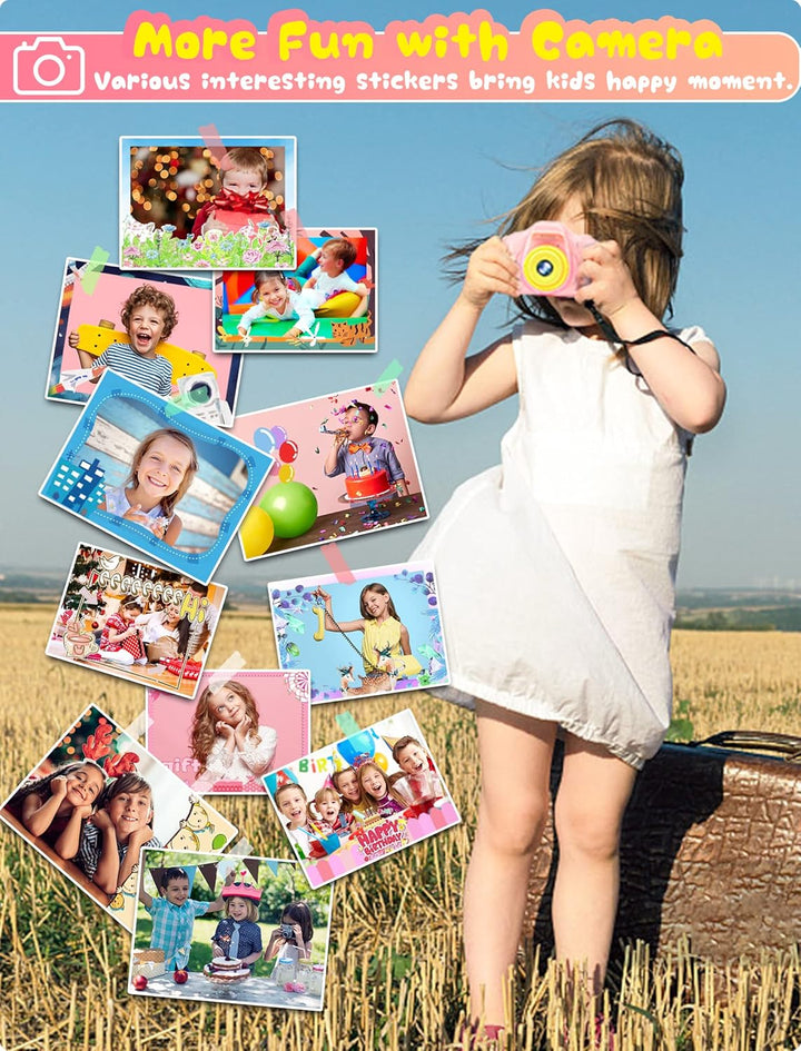 Kids MP3 Music Player for Kid Children Digital Cameras for Kids Birthday 3-9 Year Old Girls