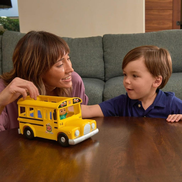 Official Musical Yellow School Bus, Plays Clips from ‘Wheels on the Bus,’ Featuring Removable JJ Figure – Character Toys for Babies, Toddlers, and Kids