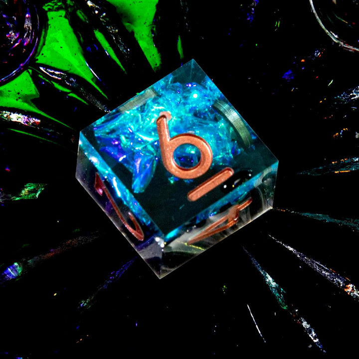 Sharp Edge DND Dice Set Handmade 7 Accessories Dice for Dungeons and Dragons TTRPG Games, Multi-Sided RPG Polyhedral Resin Sharp Edge Dice Roleplaying Games