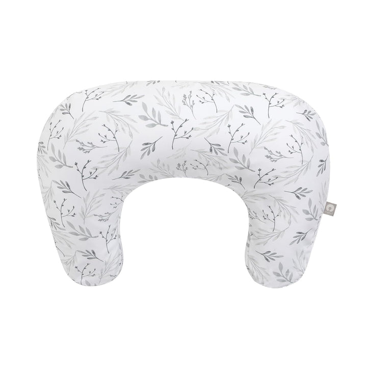 Original Nursing Pillow, Gray Taupe Leaves, Ergonomic Nursing Essentials for Bottle and Breastfeeding, Firm Fiber Fill, with Removable Pillow Cover, Machine Washable