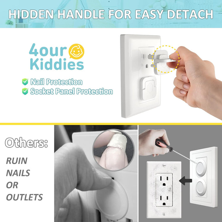 Baby-Proof Outlet Covers (60 Pack) - Child Safety Electric Plug Protectors to Prevent Power Shock
