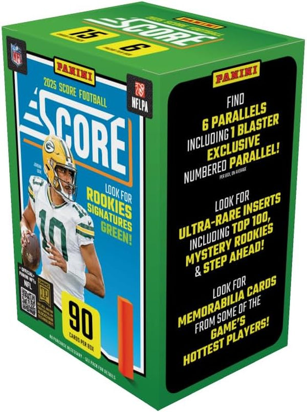 2025–26  Score NFL Football Blaster Box – Official Trading Cards – Includes Rookie Cards, Parallels & Inserts – Sealed Retail Pack