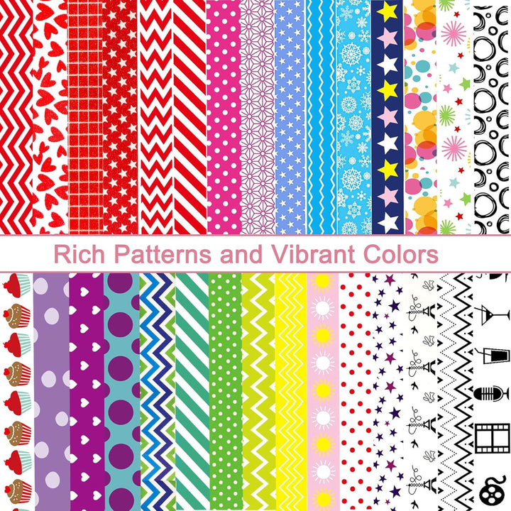 50 Rolls Cute Washi Tape Set for Journaling, 15Mm Wide Translucent Writable Decorative Adhesive Tape for Bullet Scrapbook Book Planner Crafts, Strong Adhensive, Easy to Tear & Cut