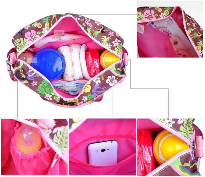 Mummy Shoulder Bag Diaper Bag Chic Nappy Changing Bag Tote/Messenger Style Large with Changing Mat, Adjustable Straps
