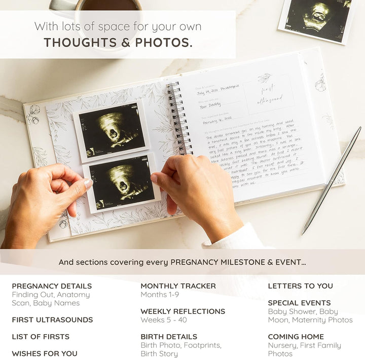 Keepsake Pregnancy Journal to Cherish Forever - a Pregnancy Book to Capture Every Milestone of Mom & Baby’S 9-Month Journey - Pregnancy Baby Journal for Expecting First Time Moms & Experienced Moms