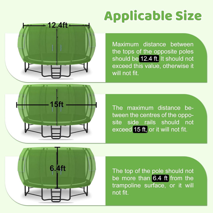 Tent for round Trampoline 14FT (Tent Only), Trampoline Shade Cover (Batteries Not Included)