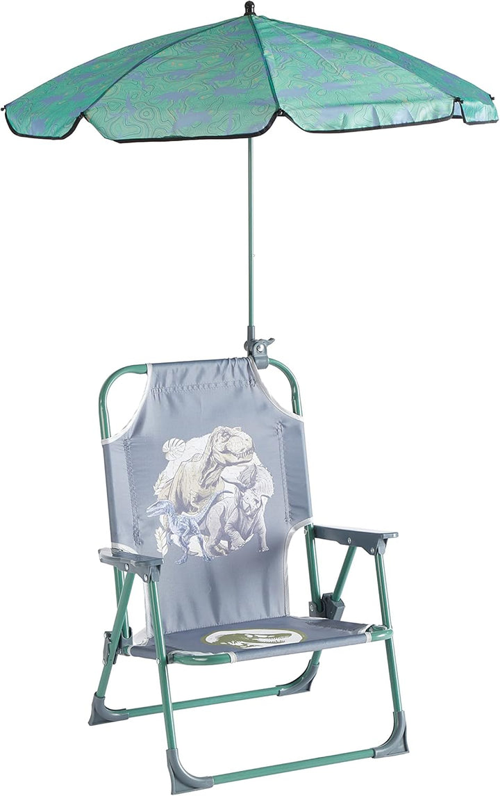 Bluey Kids Outdoor Folding Beach Chair with Umbrella,Portable Camp Chair for Ages 3+, Lightweight & Compact for Beach, Camping, and Backyard