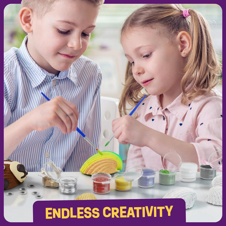 Kids Sea Shell Painting Kit - Arts & Crafts Gifts for Boys and Girls - Craft Activities Kits - Creative Art Activity Gift Toys for Age 6, 7, 8, 9, 10, 11 & 12 Year Old 8-12