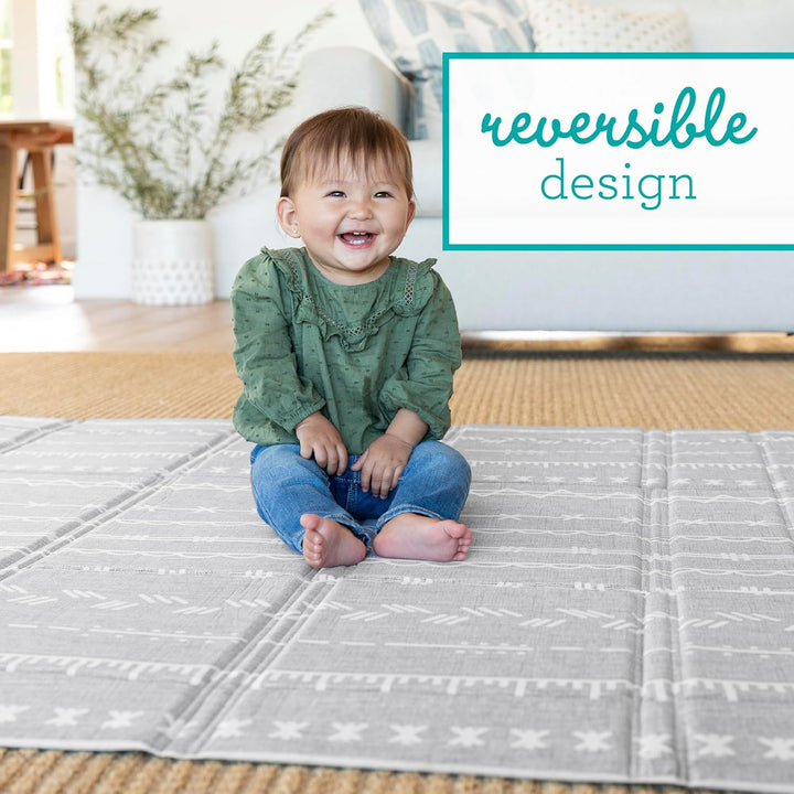 Foldable Soft Foam Play Mat, Baby Play Mat for Tummy Time & Floor Play, Lightweight, Easy to Store, Wipeable, Multicolor