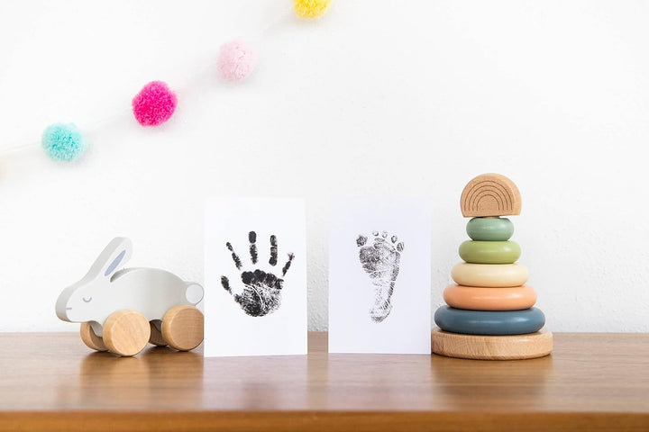 4-Pack Clean-Touch Ink Pad Kit, Mess-Free Inkless Hand and Footprint Kit, Baby Foot Printing Kit, Cat and Dog Paw Print Kit, Suitable for Babies and Pets