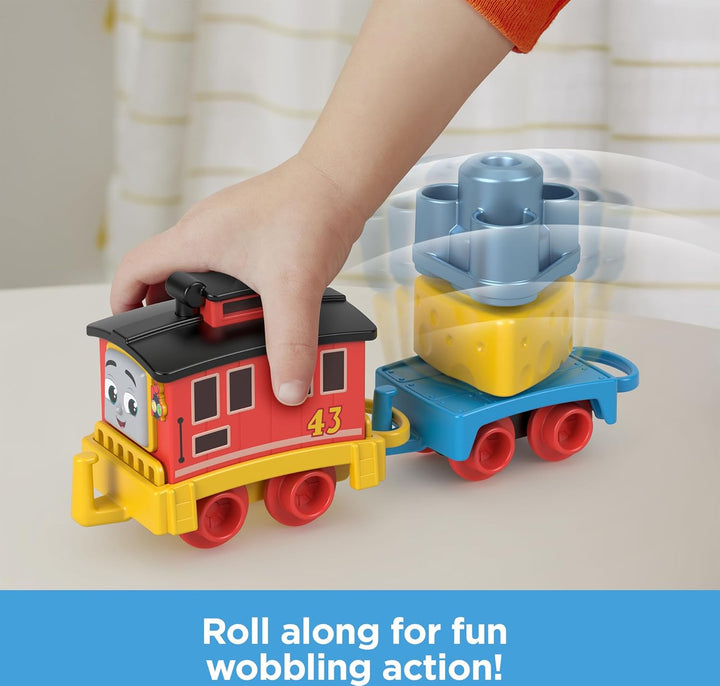 Toddler Toy My First Brake Car Bruno Push-Along Vehicle with Stacking Cargo for Preschool Kids Ages 18+ Months