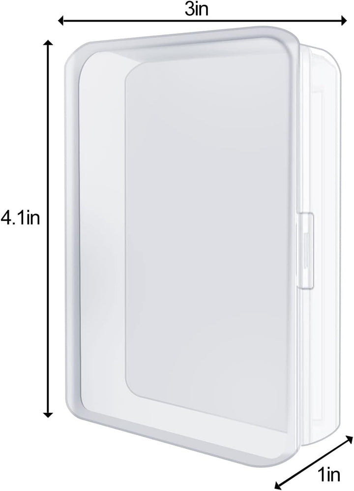 IOUKUKI 4 Pcs Blank Playing Card Cases, Clear Plastic Deck Box Holders for Game Cards & More