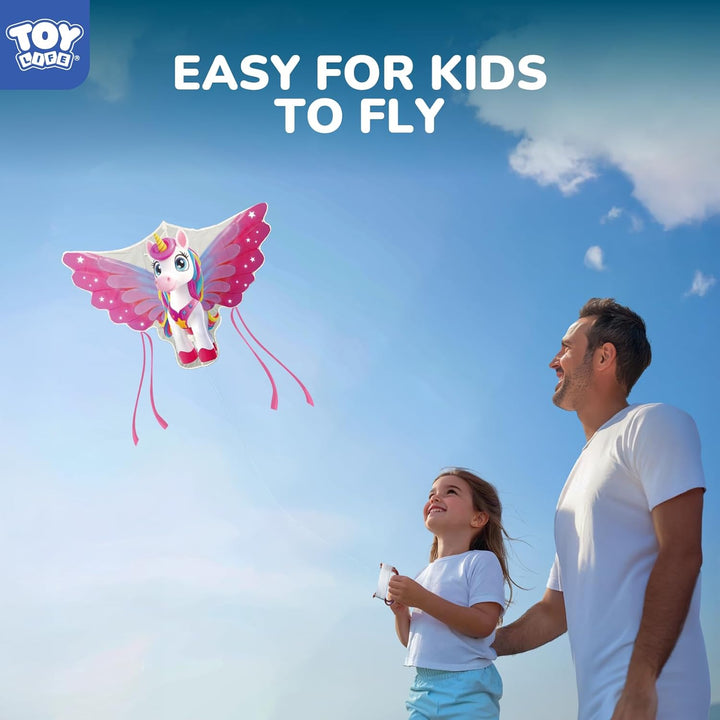 48.4'' Giant Girls Kites Easy to Fly for Kids Adults with 328.1 FT String, Beach Kite Outdoor Game outside Toys Activity, Toys for Girls, Gift for Girls Ages 4-8