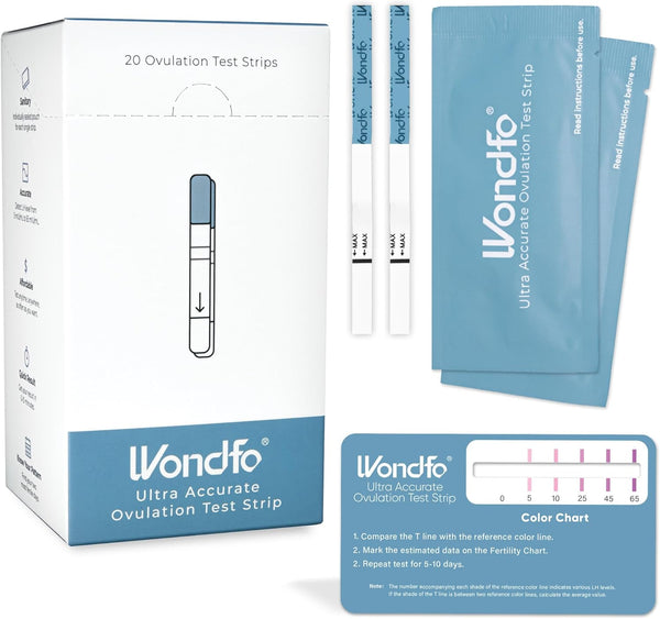 Ultra Accurate Ovulation Test Strips -Ovulation Urine Tests with Numerical Result, Fertility Cycle Monitoring- 20 LH Test