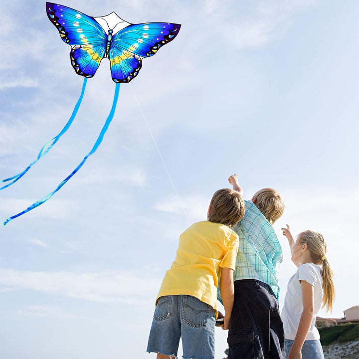 Butterfly Kites for Kids & Adults,55" X 28" Large Beginner Kite for Kids Ages 4-8,Easy to Fly for Beginners, Each Kite with 300Ft Line Handle,Beach Kites for Outdoor Activities & Family Trip