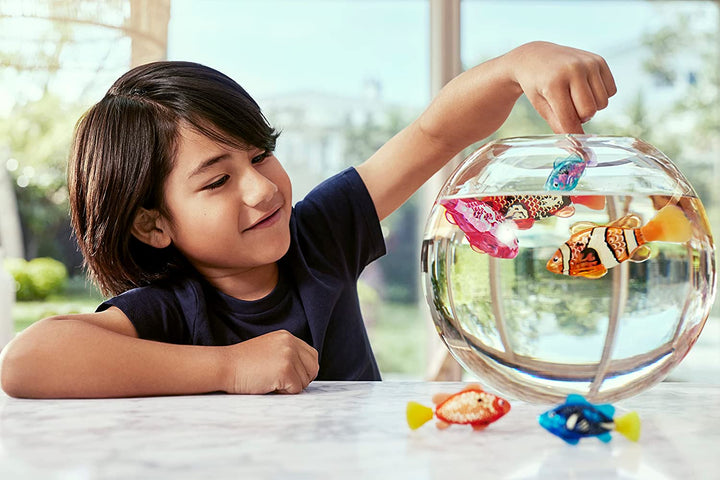 Robo Fish Robotic Swimming Fish (Teal + Orange) by  Water Activated, Changes Color, Comes with Batteries, Amazon Exclusive (2 Pack) Series 3