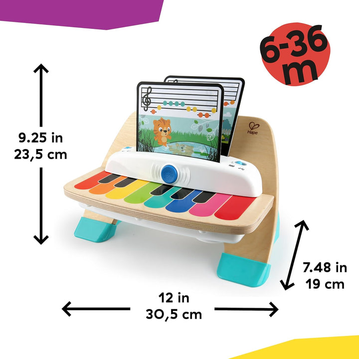and Hape Magic Touch Wooden Toy Piano, Montessori Musical Learning Toy for Babies and Toddlers 6Mo+