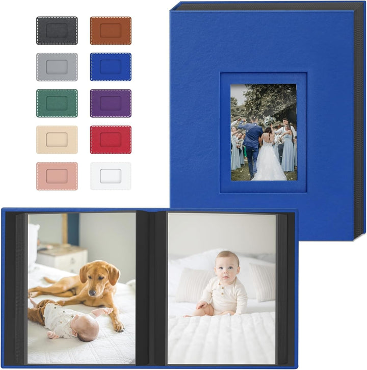 Photo Album 4X6 300 Pockets with Leather Hardcover Cover, Small Photo Album Holder Book with 50Pcs Pages for Family Travel Wedding Baby Gifts