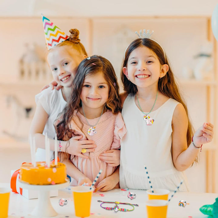 Kids Jewelry for Little Girl Toys 4-6 4-5, Toddler Jewelry Set for Costume & Dress up Ages 6-8, Play Rings Necklace Bracelets for Toddlers, Unicorn Gifts for 3-5 5-7 3 4 5 6 7 8 Year Old Gift Ideas