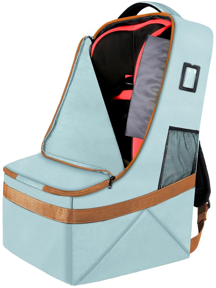 Padded Car Seat Travel Bag Backpack for Airplane, Heavy Duty Car Seat Bags for Air Travel, Carseat Cover for Airplane Travel with Shoulder Strap, Car Seats Carrier for Airport, Black