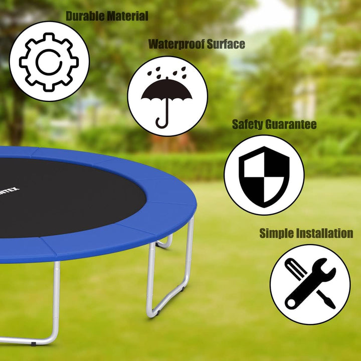 Trampoline Pad, 8Ft 10Ft 12Ft 14Ft 15Ft 16Ft Trampoline Replacement Safety Pad, No Holes for Pole, Waterproof Trampoline Accessories Spring Cover