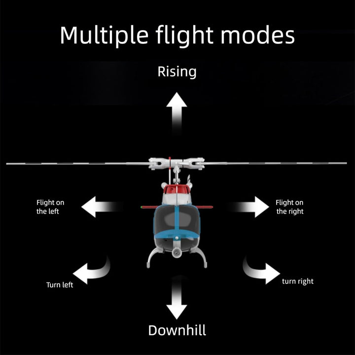 Remote Control Helicopter, C138 Pro RC Helicopter, 2.4G Hz 6 Channels, Six-Axis Gyroscope, Brushless Motor, Optical Flow Positioning, Stable Flight, Suitable for Beginners (Complete Set (1 Battery))