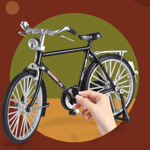 DIY Bicycle Model Scale Kits, 1:10 Simulation DIY Retro Bicycle Model Ornament for Kids. with Inflatable Tube and Briefcase, Simulation Mini Bicycle Model Scale DIY Kit Assembly Bicycle Model 51Pcs