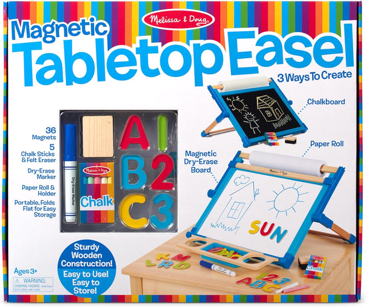 Deluxe Double-Sided Tabletop Easel, Arts & Crafts, 42 Pieces, 17.5” H X 20.75” W X 2.75” L, Great Gift for Girls and Boys 3, 4, 5 Year Olds and Up
