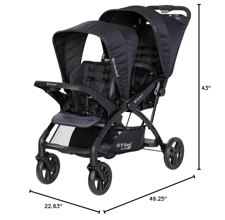 Sit N' Stand® Double 2.0 Stroller, Madrid Black