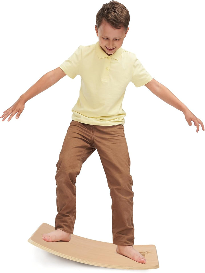 Montessori Wooden Wobble Board for Kids & Adults -100% Natural Wood Balance Board Toddler Balancing Toy Unique Boy & Girl Open Ended Toy Best Christmas Stocking Stuffer Gifts Idea 2025