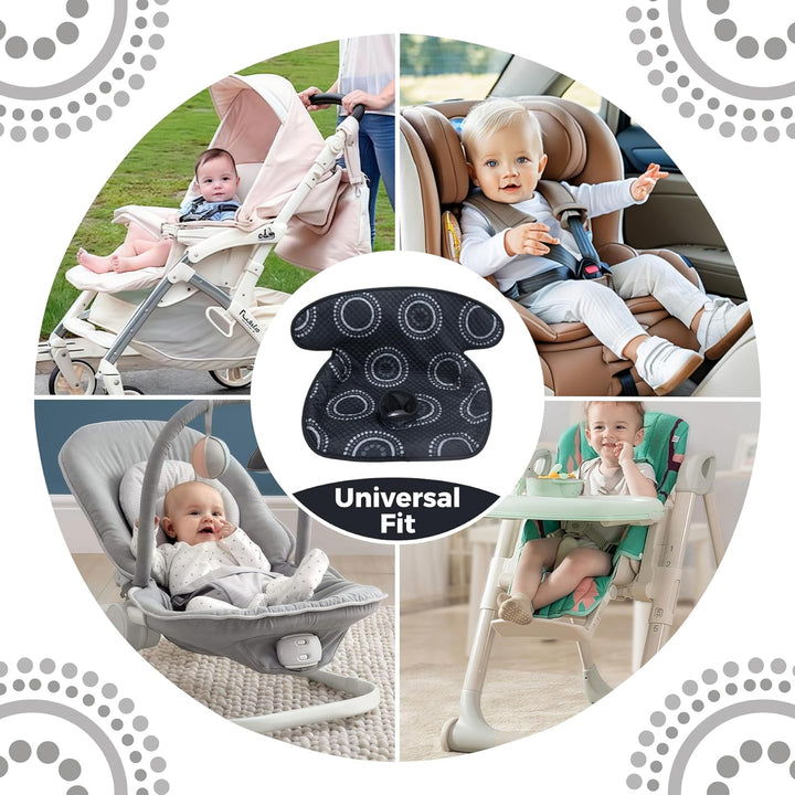 Piddle Pad, Car Seat Potty Training Protector, Baby Waterproof Car Seat Cover with Anti-Slip Backing, Machine Washable Liner for Toddler Carseat, Stroller (Black)