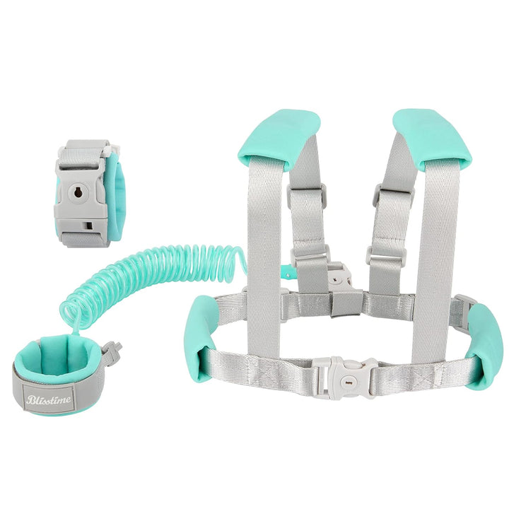 2 in 1 Toddler Leash - anti Lost Wrist Link for Toddlers - Toddler Harness, Baby Leash, Leash for Toddlers, Wrist Leashes, Child Leashes for Toddlers, Not Easy to Open without Key