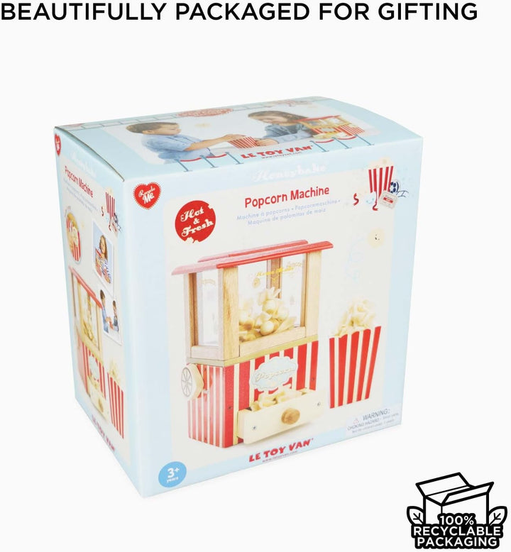 - Wooden Honeybake Retro Popcorn Machine | Cinema, Kitchen or Movies Pretend Play | Movie Night Role Kids Play Toy