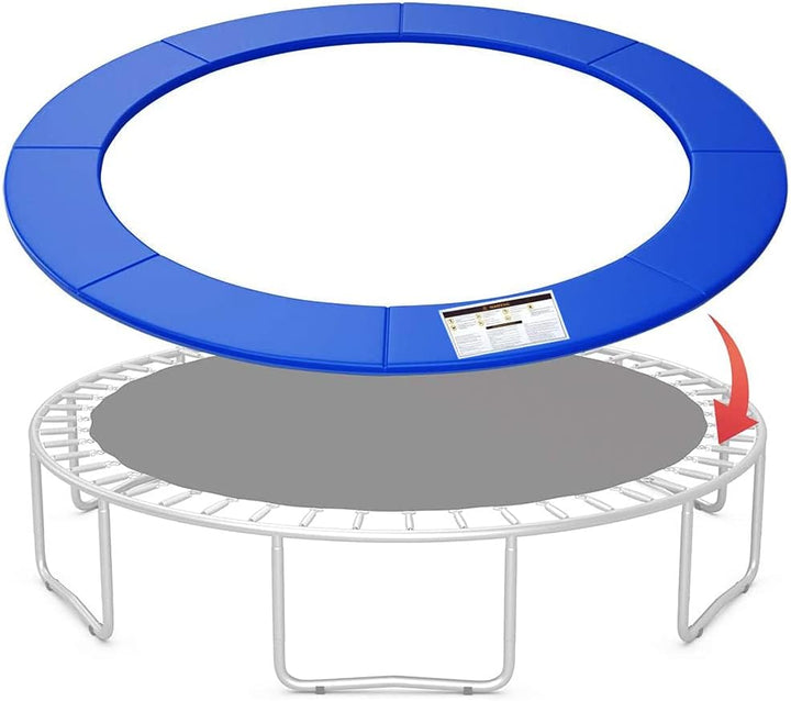 Trampoline Replacement Pad Safety Spring Cover, No Holes for Pole, Universal Fits for 10Ft 12Ft 14Ft Frames, Waterproof Trampoline Accessories Spring Pad