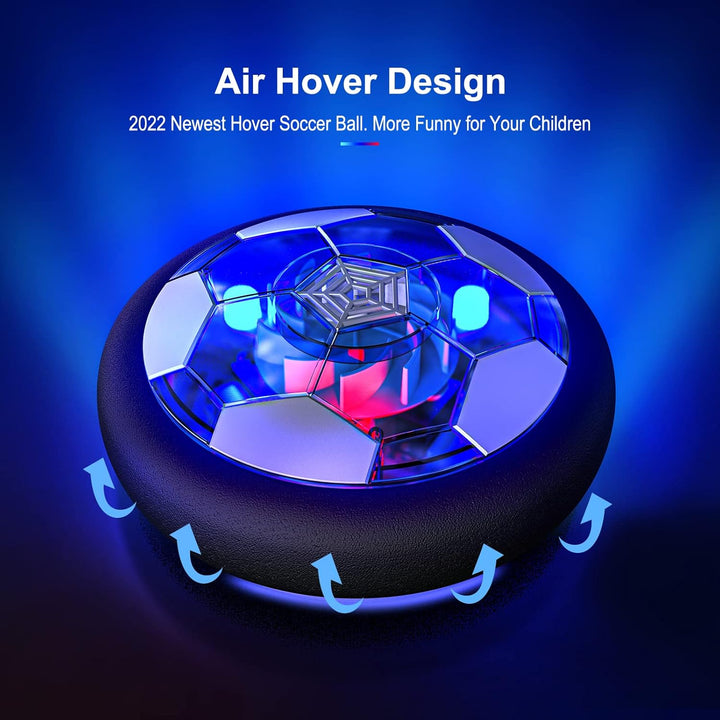 3-In-1 Hover Soccer Ball Hockey Bowling Set, Indoor and Outdoor Toys for Kids Ages 3-12, outside Toys with LED Lights, Christmas Birthday Gifts for 3 4 5 6 7 8 9+ Year Old Boys Girls