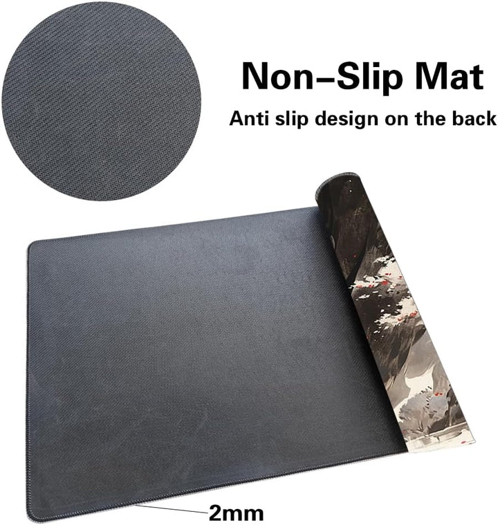 MTG Playmat Size 24X14In Free Storage Bags Non-Slip Backing, Ideal for Card Game Enthusiasts TCG Playmat (Shadow Dragon-No Deck)
