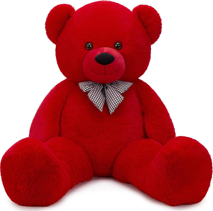 Giant Big Teddy Bear 4 Feet 47 Inch Life Size Tan Plush Bear Brown Stuffed Animal for Children Boyfriend