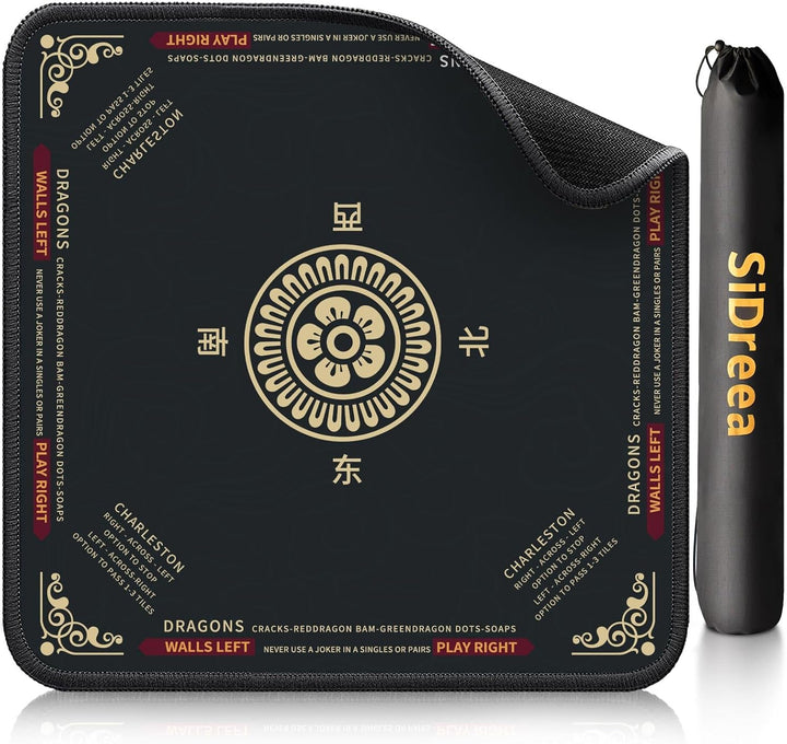 Mahjong Mat, 32.4×32.4 Inch Noise Reduction Anti-Slip Mahjong Mat for Table, Mahjong Table Mat for Poker, Card, Board Games Table Mat, Tile Games, Dominoes