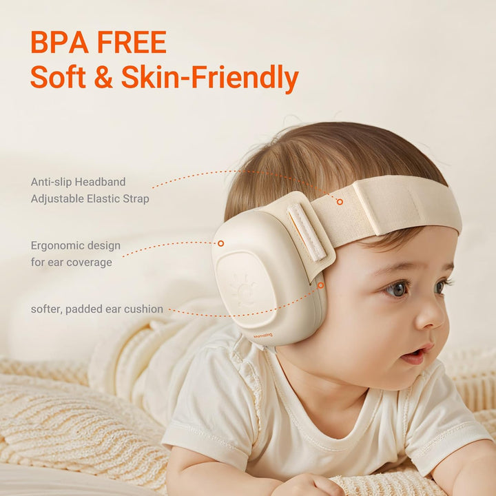 Baby Ear Protection for Infants and Toddlers (3 to 48 Months), 25Db Noise Cancelling Headphones for Travel, Airplanes, Concerts – CE & ANSI Certified Hearing Protection & Improves Sleep