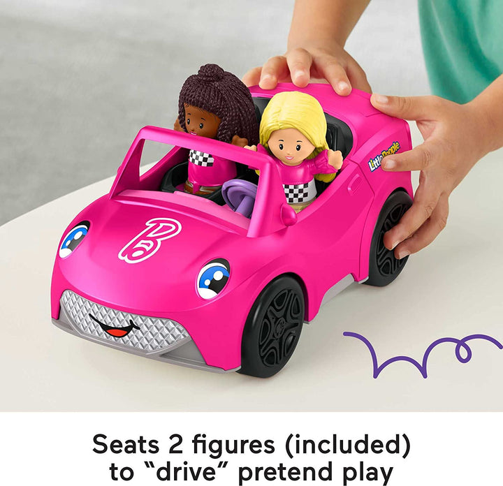 Barbie Toddler Toy Car Convertible with Music Sounds & 2 Figures for Pretend Play Ages 18+ Months