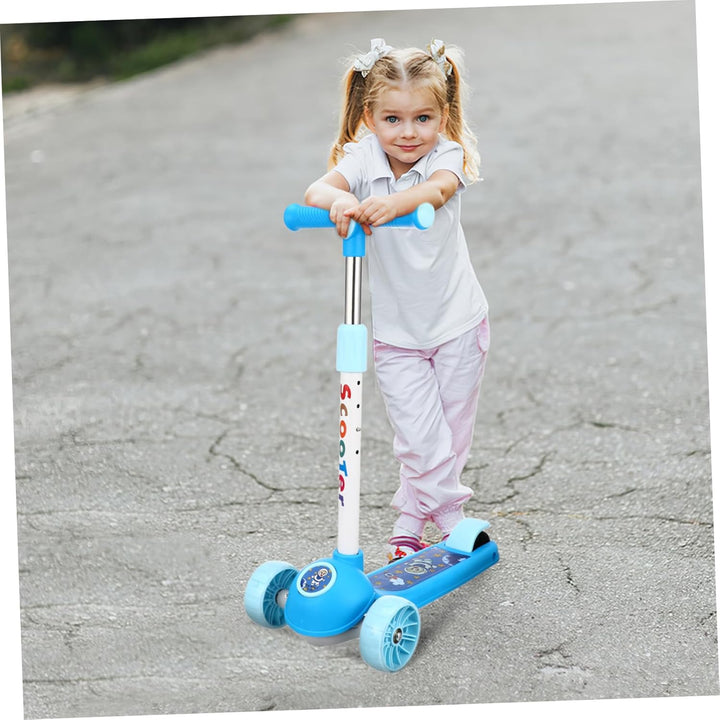 Three Wheeled Scooter Height Adjustable Portable Scooter for Stylish and Lightweight Outdoor for Ages