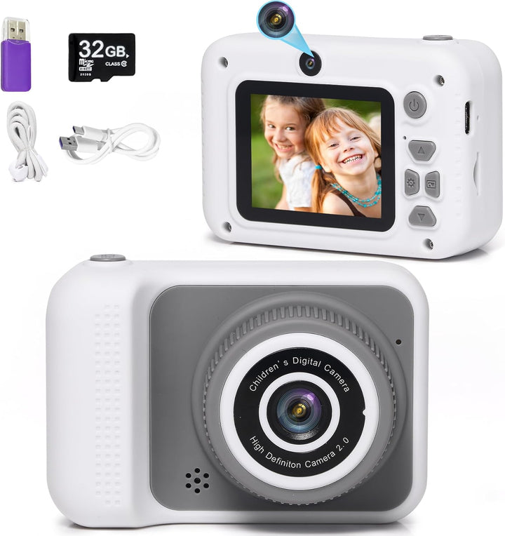 Kids Camera Toys, for Boys and Girls, Digital Camera for Kids, Toddler Camera Christmas Birthday Toy Gifts for Kids Age 3 4 5 6 7 8 9 10 with 32GB SD Card, Video Recorder 1080P HD (Green)