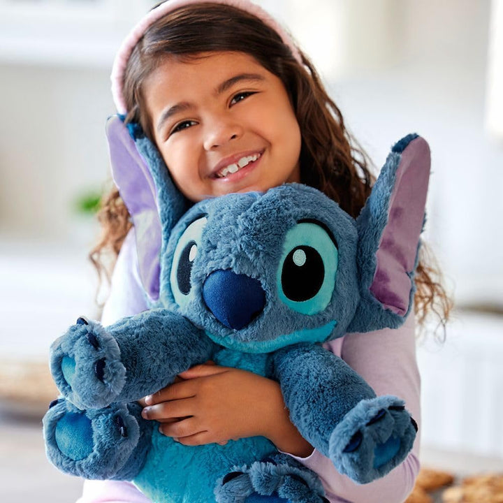 Official Stitch Medium Soft Toy for Kids, Cuddly Character with Fuzzy Texture and Embroidered Details, Flexible Floppy Ears,  Plushy Suitable for All Ages.
