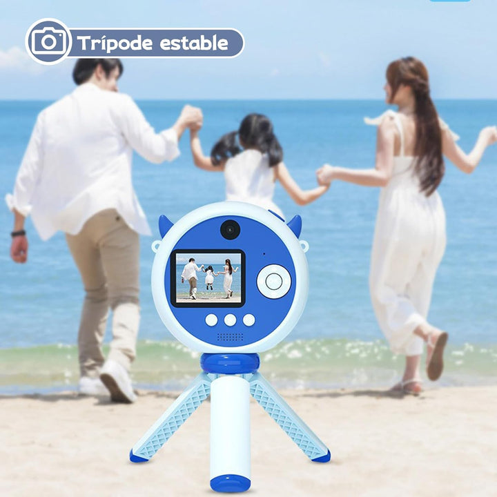 Kids Camera with Tripod, Kid Camera Toys with Flip-Up Lens for Selfie & Video, MP3 Player, Christmas Birthday Gifts for Boys Girls, 32G SD Card Included (Yellow Chicken)